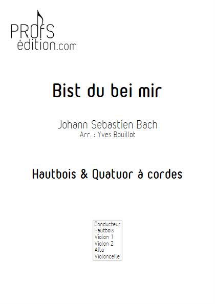 Bist du bei mir - Quatuor à cordes & hautbois - BACH J.S. - page de garde