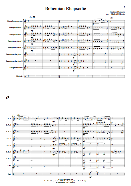 Bohemian Rhapsody Free Sheet Music