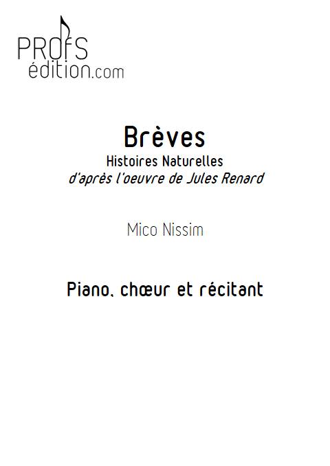 Brèves - Chœur et Piano - NISSIM M. - page de garde