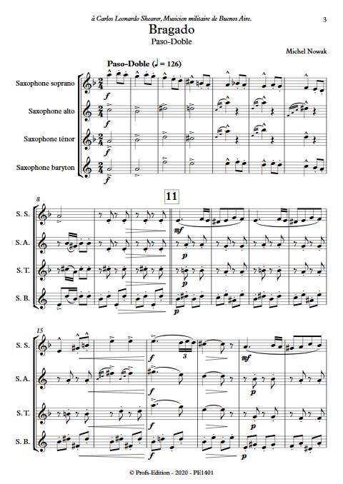 Bragado - Quatuor de Saxophones - NOWAK M. - Partition