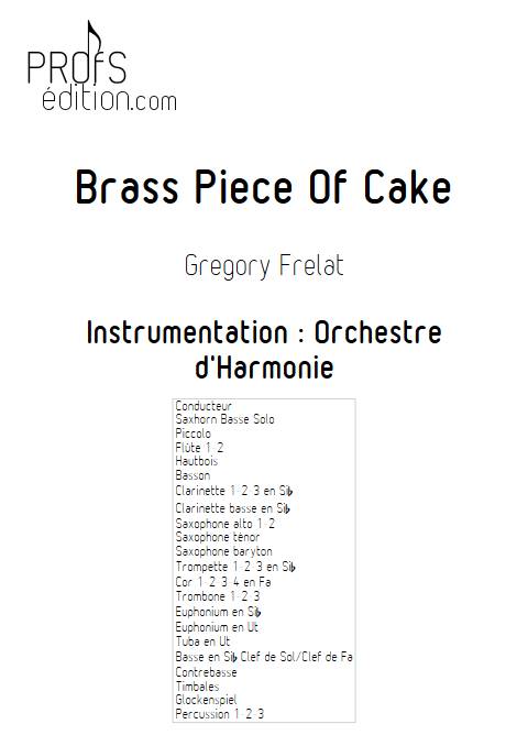Brass Piece of Cake - Saxhorn Basse & Harmonie - FRELAT G. - page de garde
