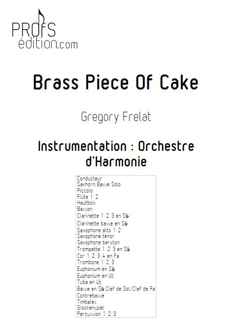 Brass Piece of Cake - Saxhorn Basse & Harmonie - FRELAT G. - page de garde