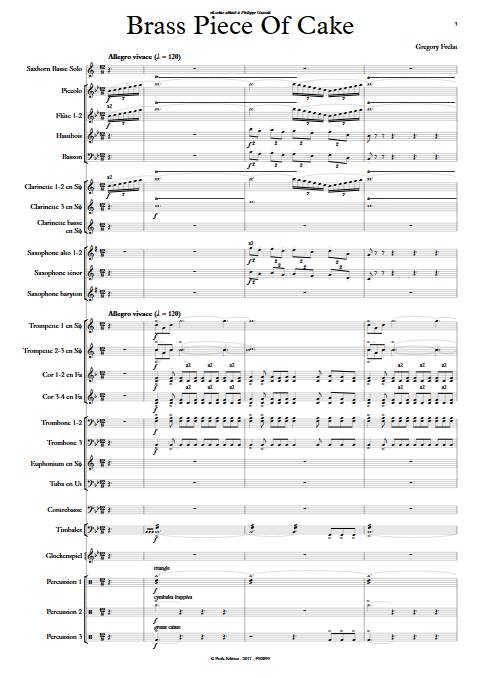 Brass Piece of Cake - Saxhorn Basse & Harmonie - FRELAT G. - app.scorescoreTitle