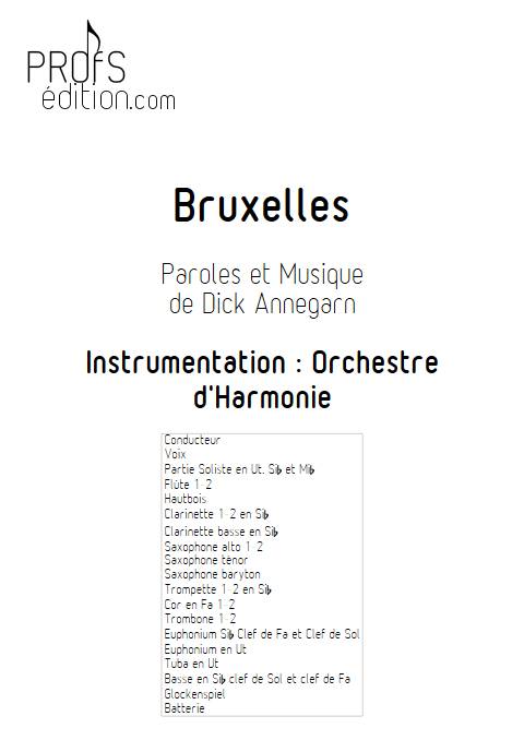 Bruxelles - Orchestre d'Harmonie - ANNEGARN D. - page de garde