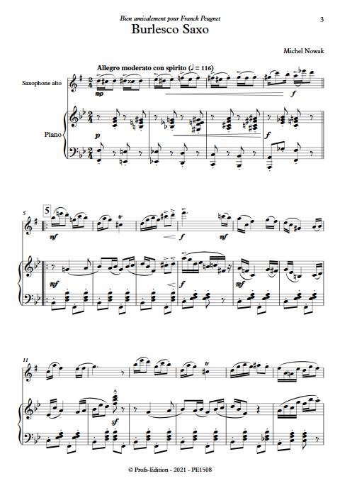 Burlesco Saxo - Saxophone & Piano - NOWAK M. - app.scorescoreTitle