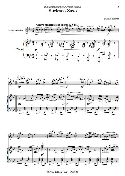 Burlesco Saxo - Saxophone & Piano - NOWAK M. - Partition