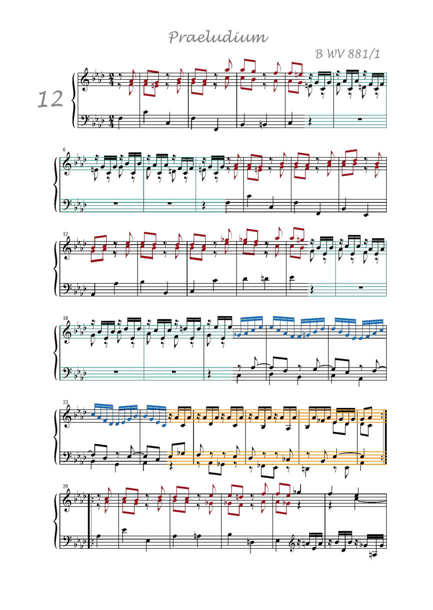 Clavier Bien Tempéré 2 BWV 881 - Analyse - CHARLIER C. - app.scorescoreTitle