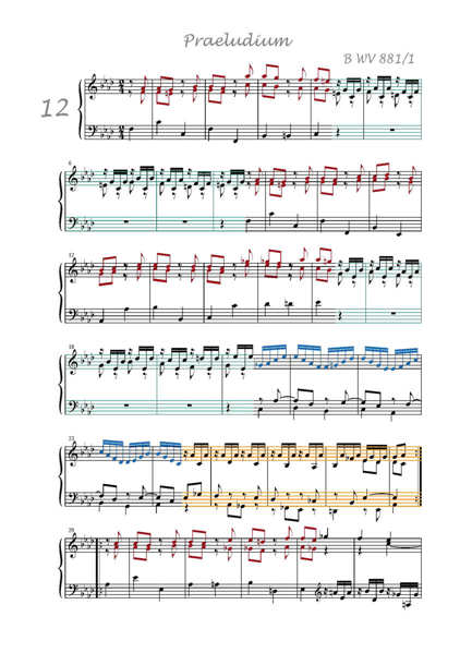 Clavier Bien Tempéré 2 BWV 881 - Analyse - CHARLIER C. - Partition