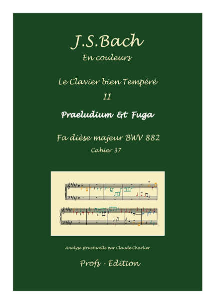 Clavier Bien Tempéré 2 BWV 882 - Analyse - CHARLIER C. - page de garde