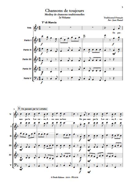 Chansons de toujours Vol.2 - Ensemble Variable - TRADITIONNEL FRANCAIS - app.scorescoreTitle