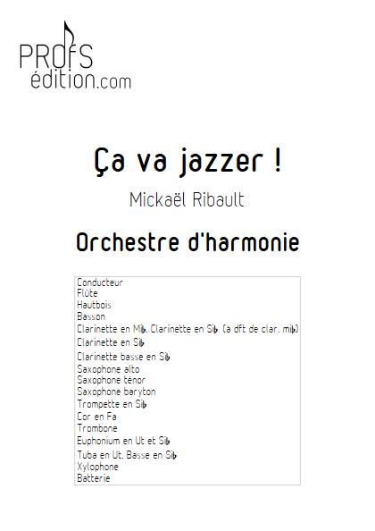 Ça va jazzer - Orchestre d'harmonie - RIBAULT M. - page de garde