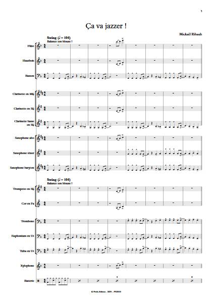 Ça va jazzer - Orchestre d'harmonie - RIBAULT M. - Partition