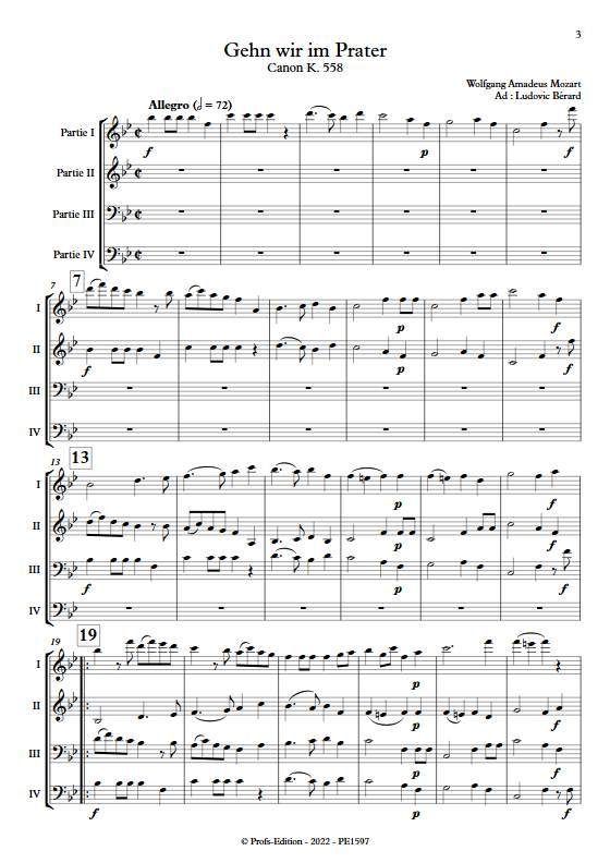 Canon K558 - Ensemble Variable - MOZART W. A. - Partition
