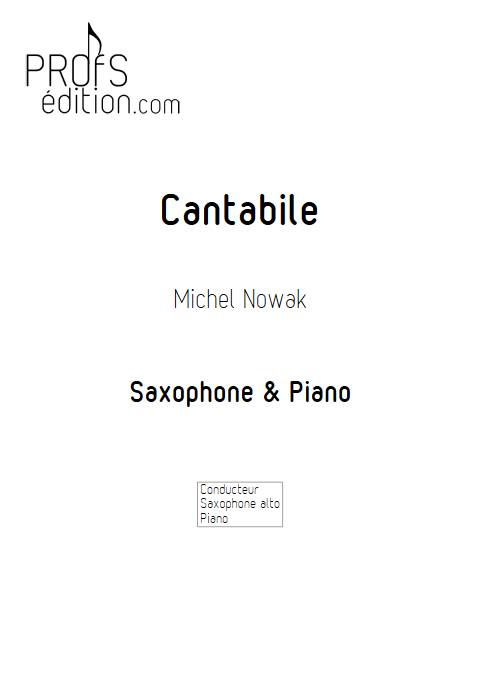 Cantabile- Saxophone Piano - NOWAK M. - page de garde