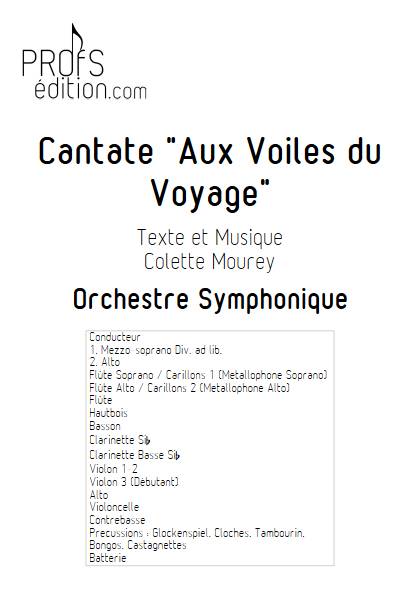 Cantate Aux Voiles du Voyage - Orchestre Symphonique - MOUREY C. - page de garde