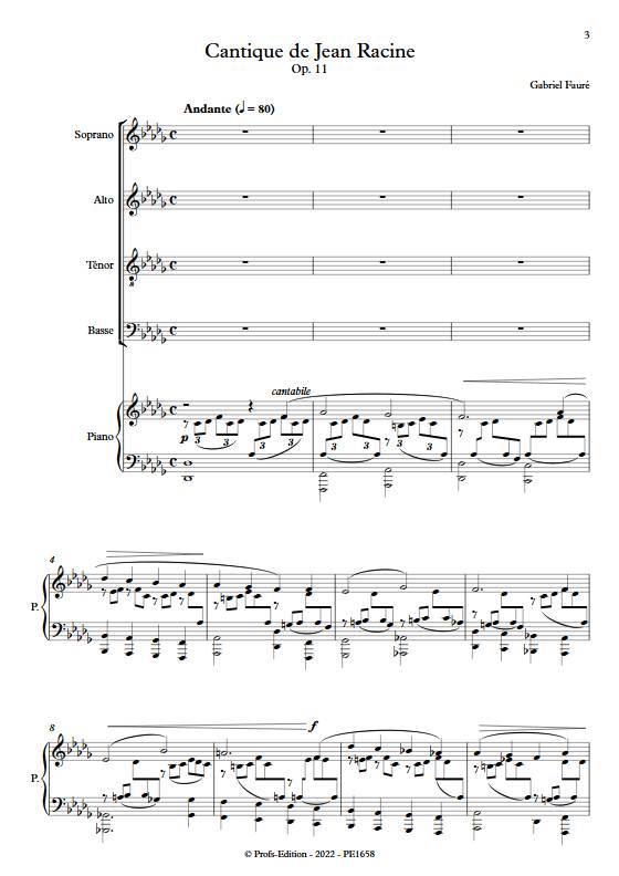 Cantique de Jean Racine - Chœur et Piano ou Orgue - FAURE G. - app.scorescoreTitle