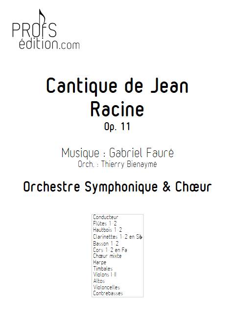 Cantique de Jean Racine - Orchestre Symphonique & Chœur - FAURE G. - page de garde