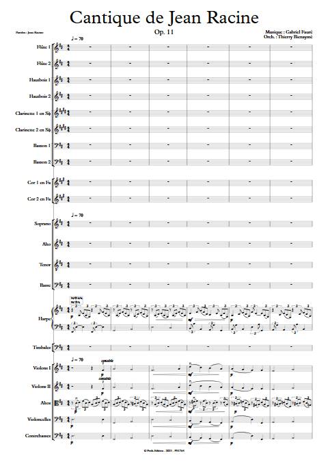 Cantique de Jean Racine - Orchestre Symphonique & Chœur - FAURE G. - app.scorescoreTitle
