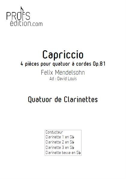 Capriccio - Quatuor de Clarinettes - MENDELSSOHN F. - page de garde