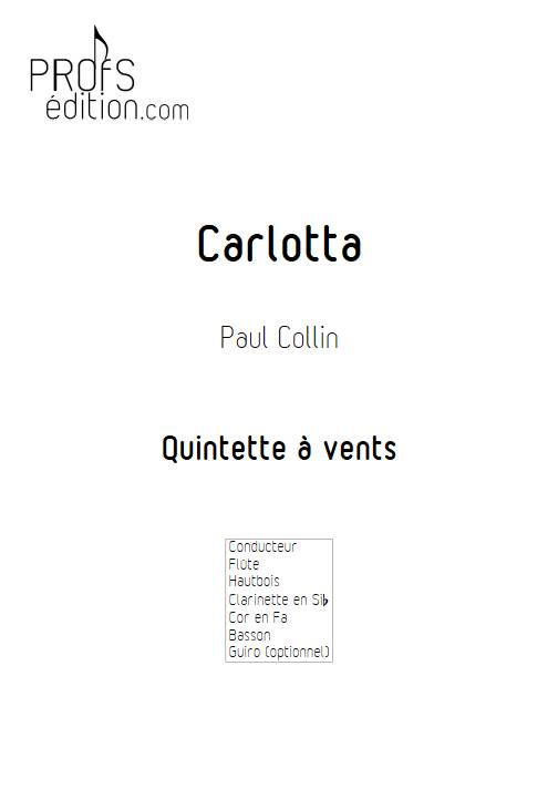 Carlotta - Quintette à vents - COLLIN P. - page de garde