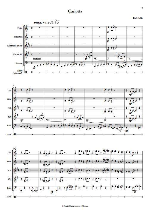 Carlotta - Quintette à vents - COLLIN P. - app.scorescoreTitle