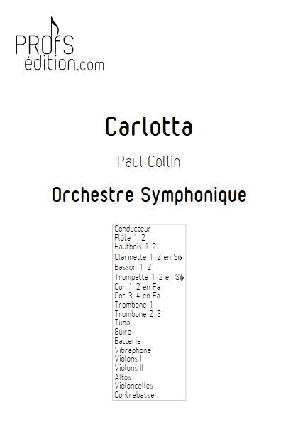 Carlotta - Orchestre Symphonique - COLLIN P. - page de garde