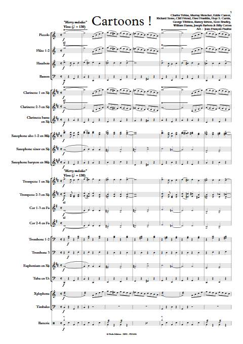 Cartoons - Orchestre d'harmonie - DIVERS - Partition