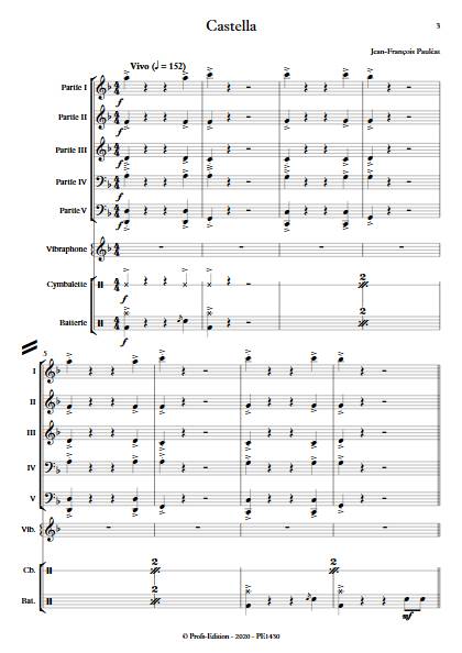 Castella - Ensemble Variable - PAULEAT J. F. - Partition
