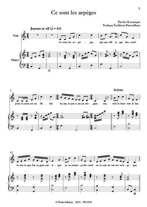Ce sont les arpèges - Piano Voix - TOCHKOVA-PATROUILLEAU - Partition
