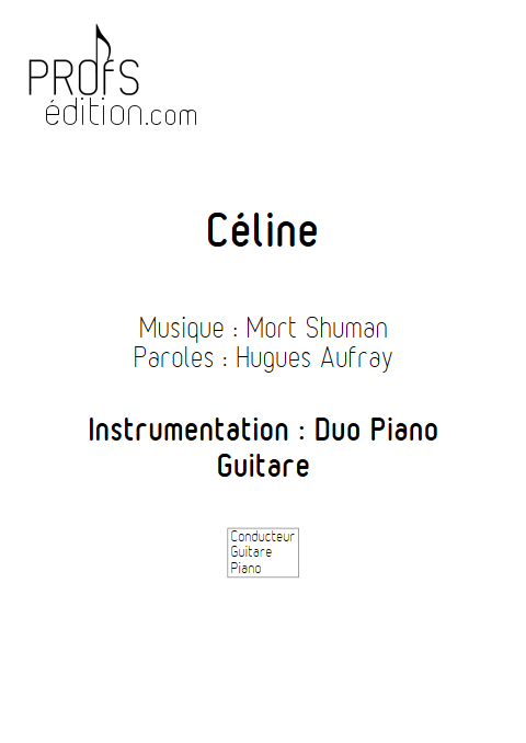 Céline - Duo Vibraphone et Piano - SHUMAN M. BUREL D. - page de garde