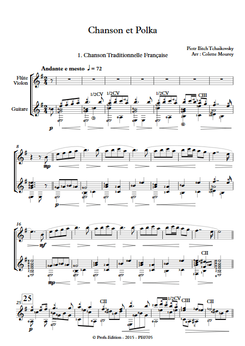Chanson et Polka - Flûte et Guitare - MOUREY C. - app.scorescoreTitle