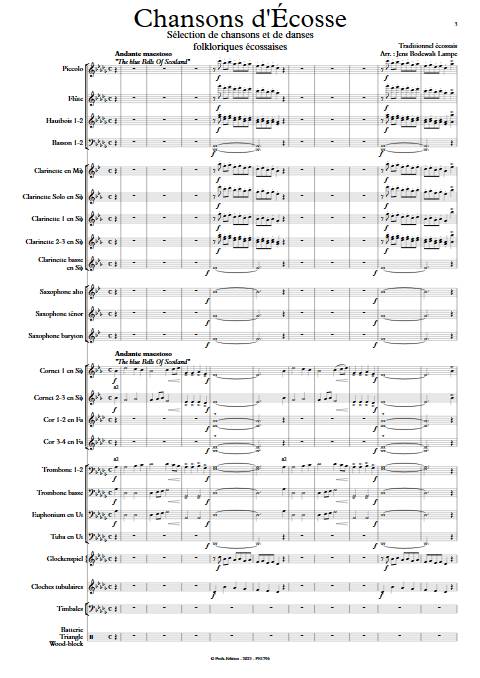 Chanson d'Ecosse - Orchestre d 'harmonie - TRADITIONNEL ECOSSAIS - Partition