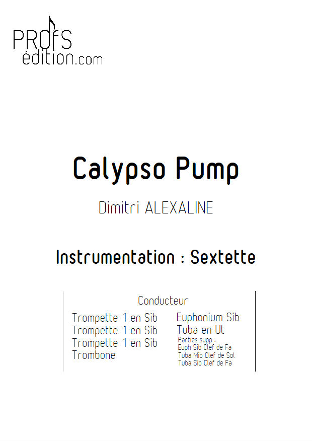 Calypso Pump - Sextet Cuivres - ALEXALINE D. - page de garde
