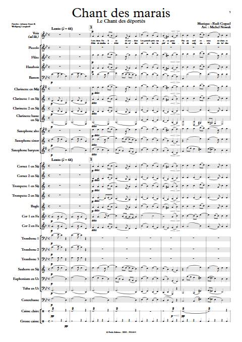 Chant des Marais - Orchestre d'Harmonie - GOGUEL R. - app.scorescoreTitle