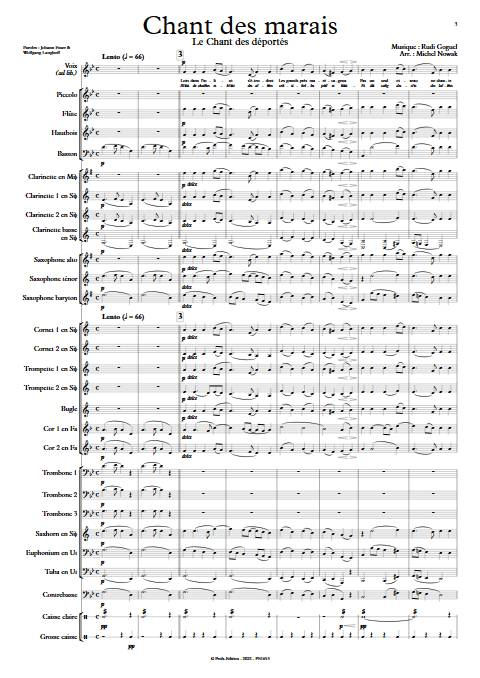 Chant des Marais - Orchestre d'Harmonie - GOGUEL R. - Partition