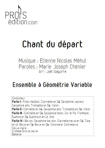 Chant du départ - Ensemble Variable - MEHUL E. N. - page de garde