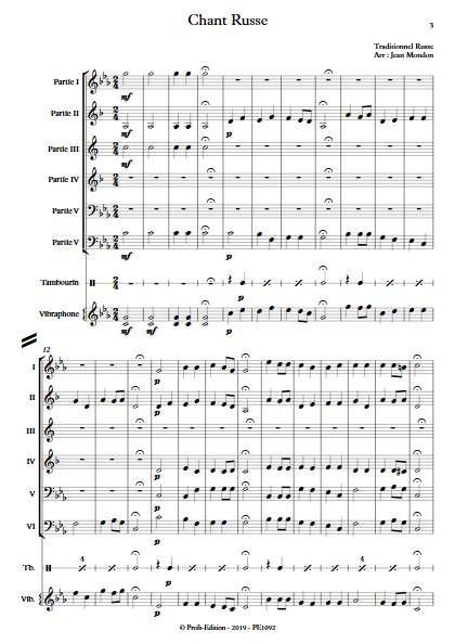 Chant Russe - Ensemble Variable - TRADIONNEL RUSSE - Partition