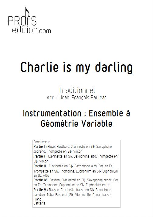 Charlie is my darling - Ensemble à Géométrie Variable - TRAD. IRLANDAIS - page de garde