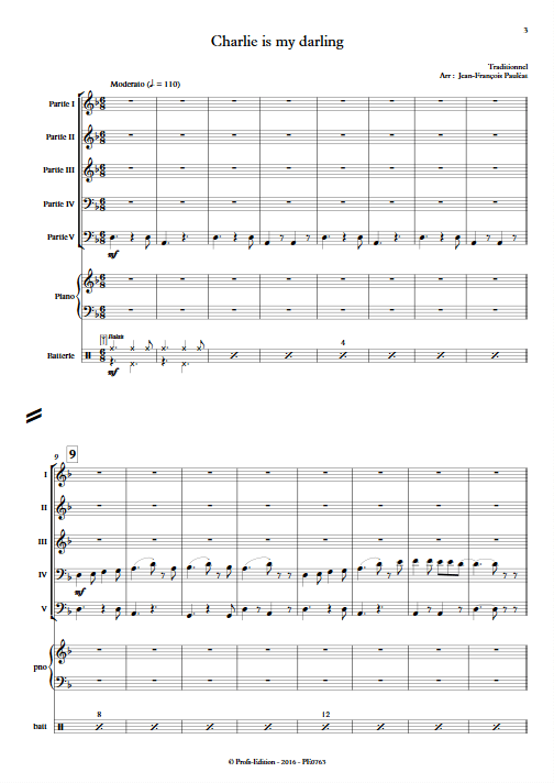 Charlie is my darling - Ensemble à Géométrie Variable - TRAD. IRLANDAIS - Partition