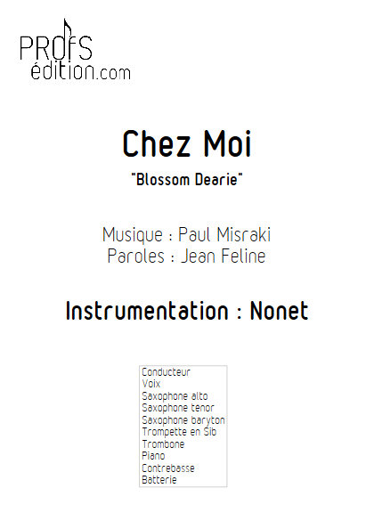 Chez Moi - Nonet - MISRAKI P. - page de garde