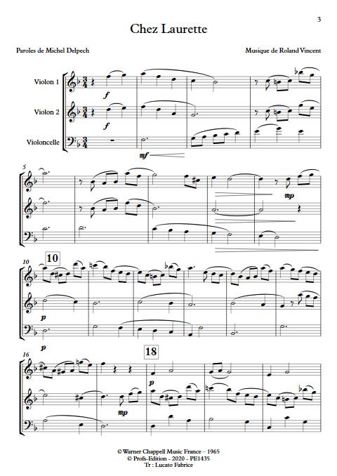 Chez Laurette - Trio à cordes - ROLAND V. - app.scorescoreTitle