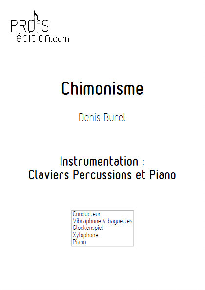 Chimonisme - Duo Claviers Percussions et Piano - BUREL D. - page de garde