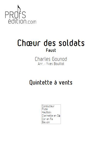 Choeur des Soldats - Quintette à vent - GOUNOD C. - page de garde