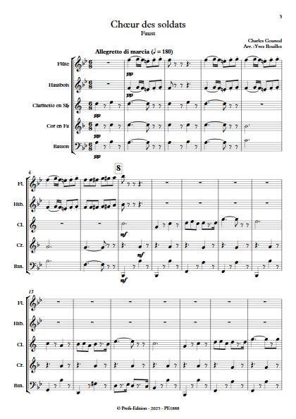 Choeur des Soldats - Quintette à vent - GOUNOD C. - app.scorescoreTitle