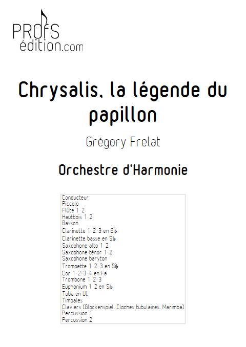 Chrysalis la légende du Papillon - Orchestre d'Harmonie - FRELAT G. - page de garde