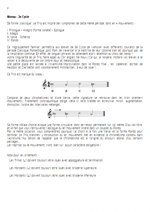 Circonférences - Trio d'anches - ZEHAR F. - Fiche Pédagogique