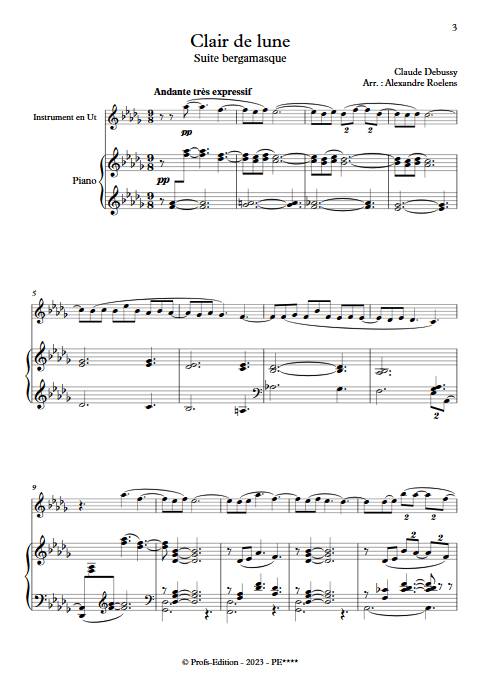 Clair de Lune - Instrument & Piano - DEBUSSY C. - app.scorescoreTitle