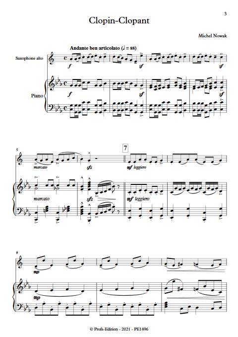 Clopin Clopant - Saxophone Piano - NOWAK M. - Partition