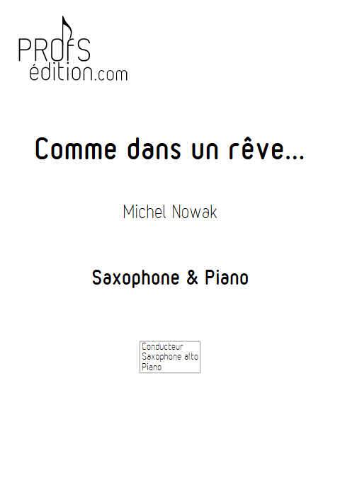 Comme dans un rêve - Saxophone Piano - NOWAK M. - page de garde