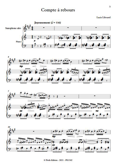 Compte à rebours - Saxophone & Piano - LIBOUREL L. - Partition